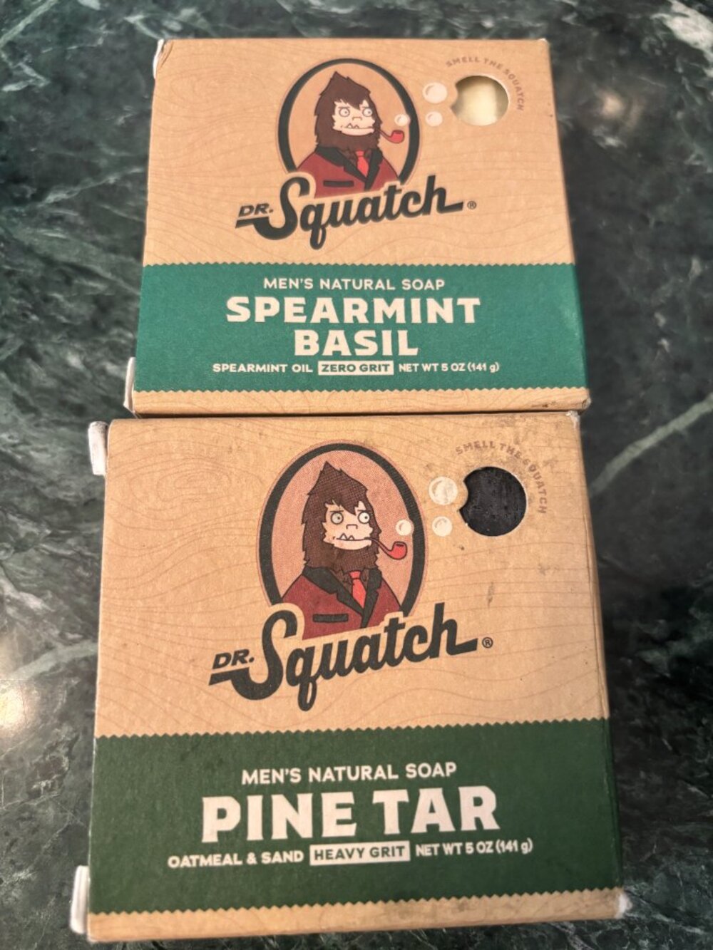 Dr. Squatch Men's Natural Bar Soap Bundle Pine Tar & Spearmint Basil NWT